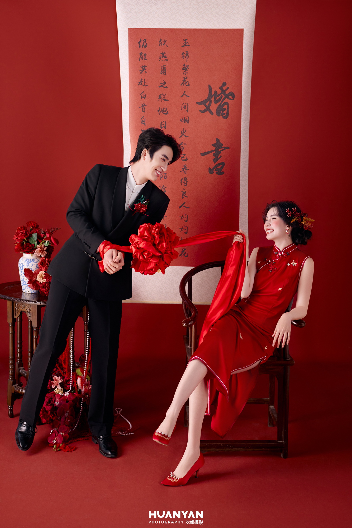 武义戴眼镜的新人拍婚纱照，镜片反光怎么破？