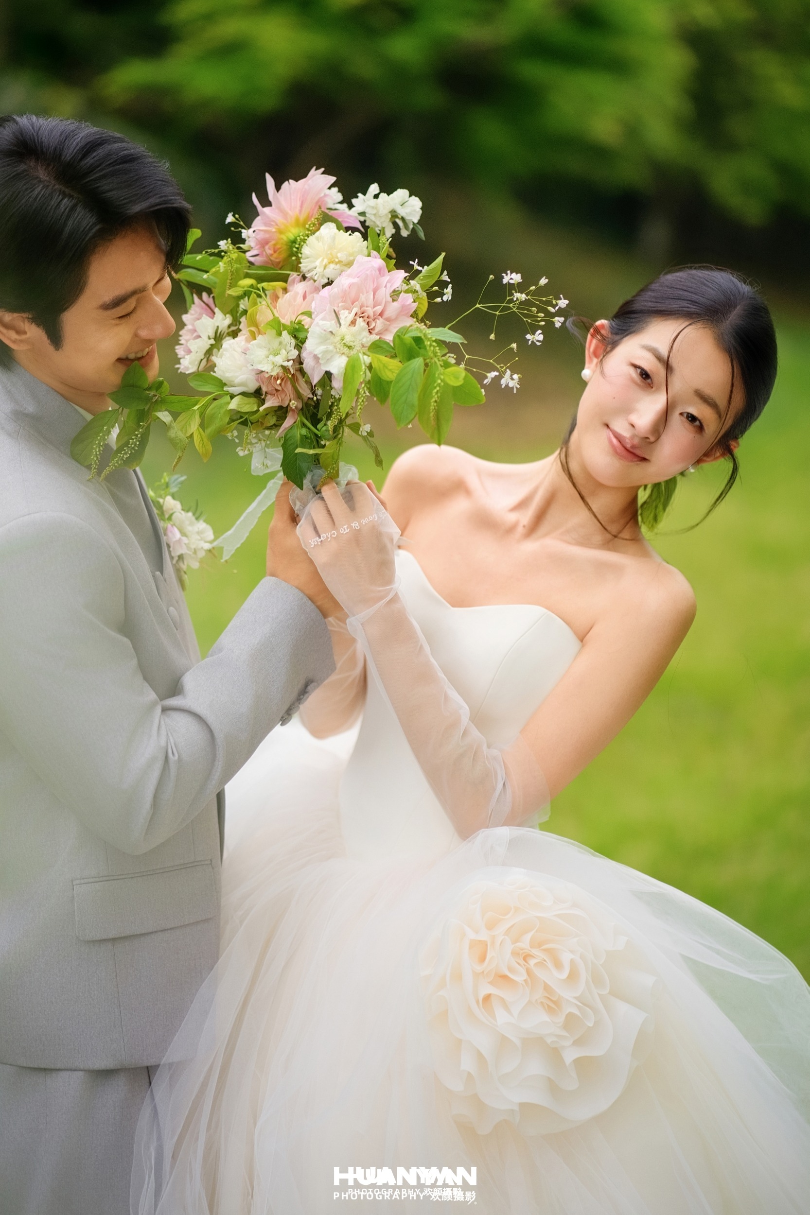 户外自然清新自然婚纱照实拍（风起裙摆系列）