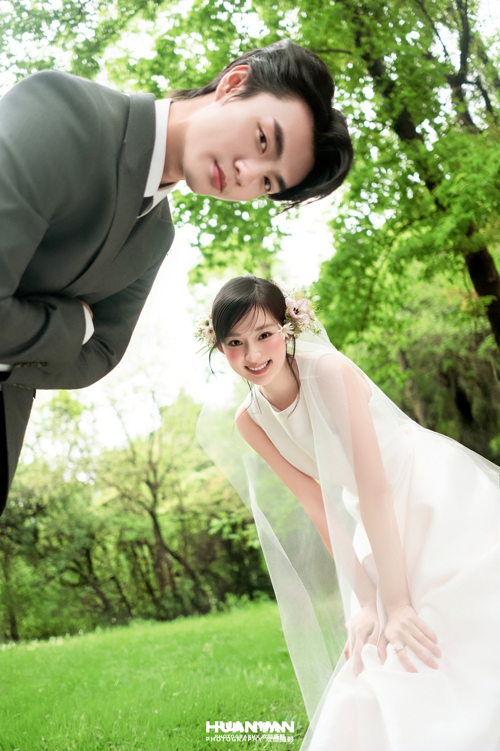 户外自然清新自然婚纱照实拍（森屿漫光系列）