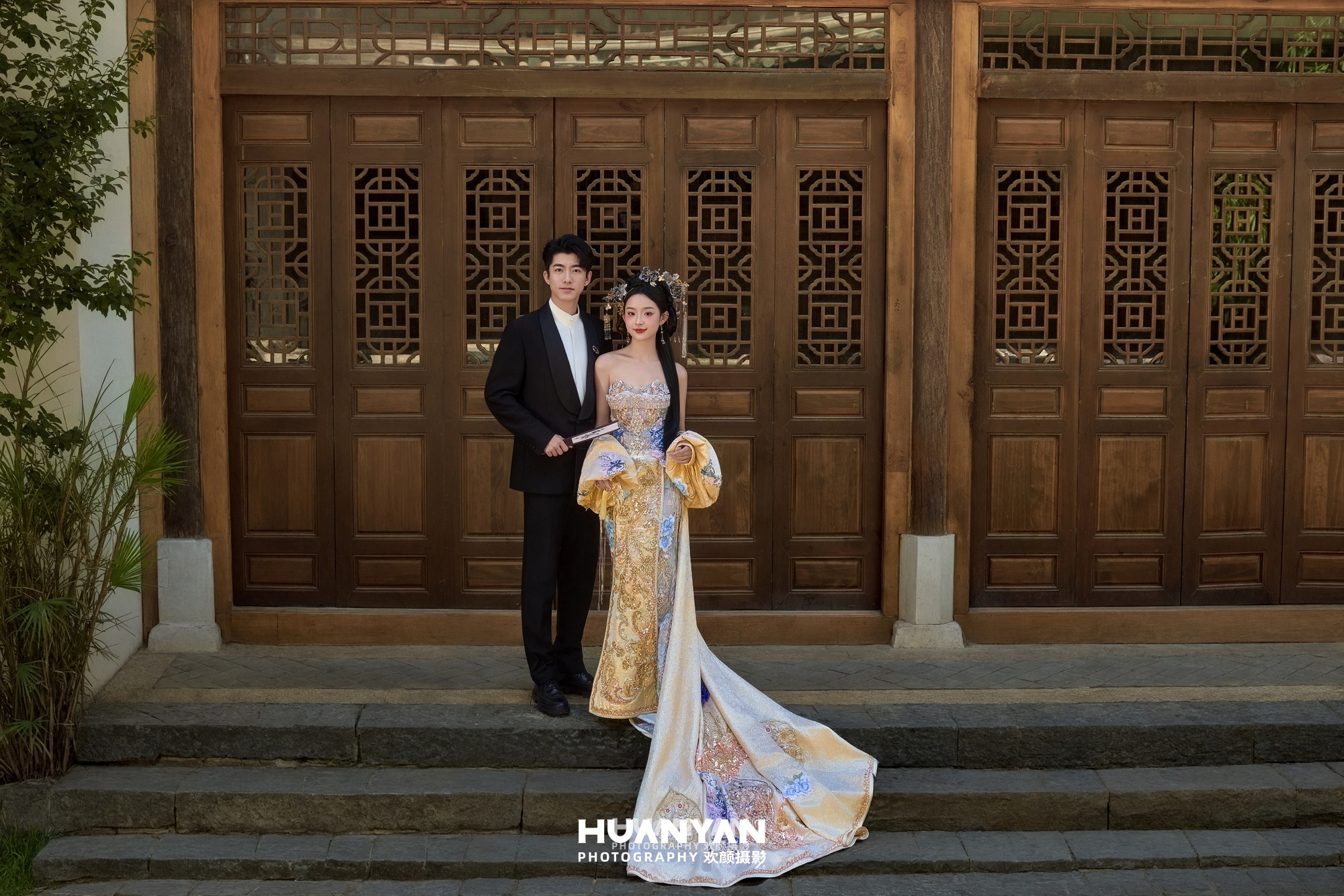 古镇水乡新中式婚纱照实拍（金步摇系列）