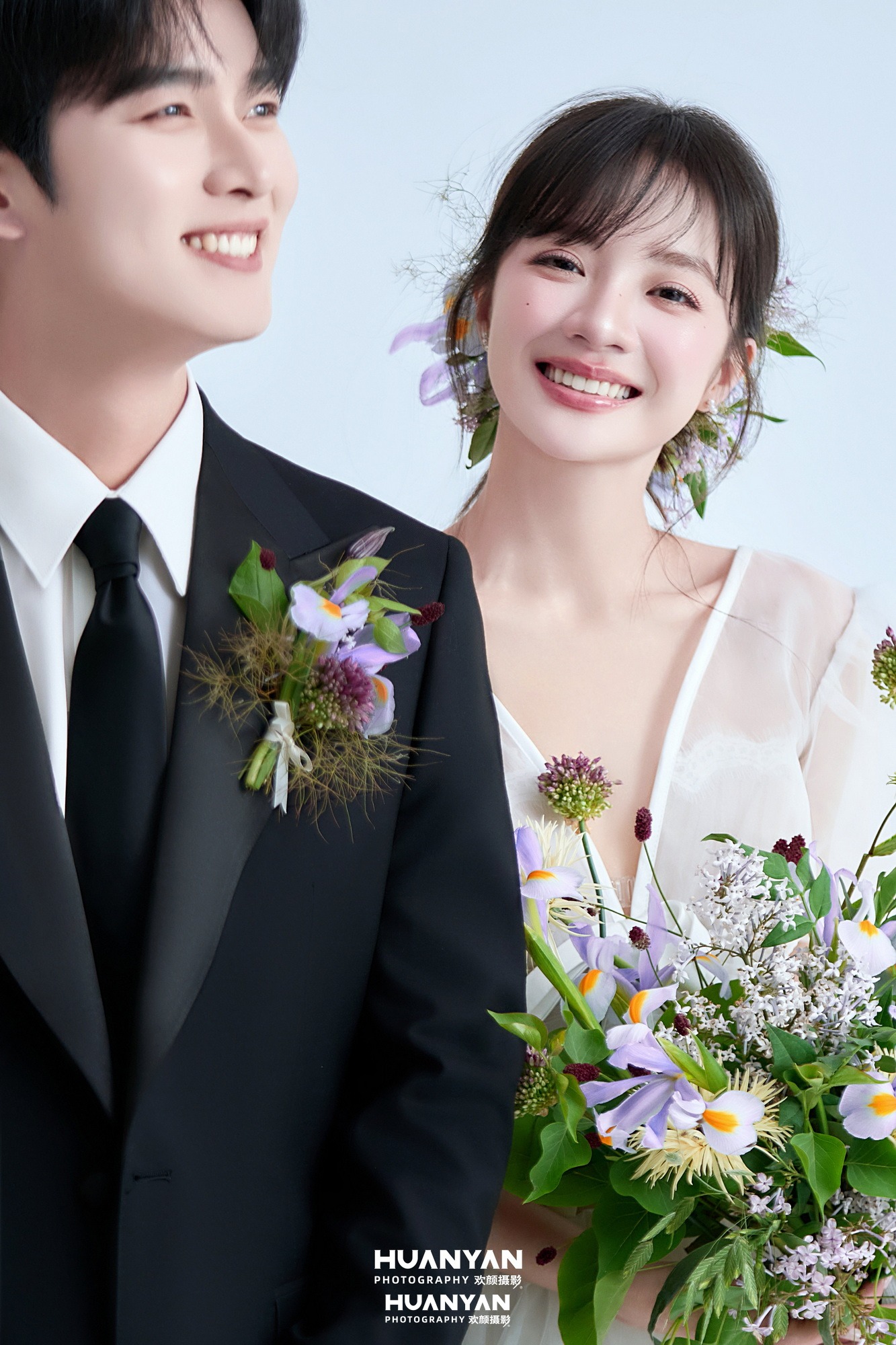 花环午后：清新自然婚纱照室内影棚实拍