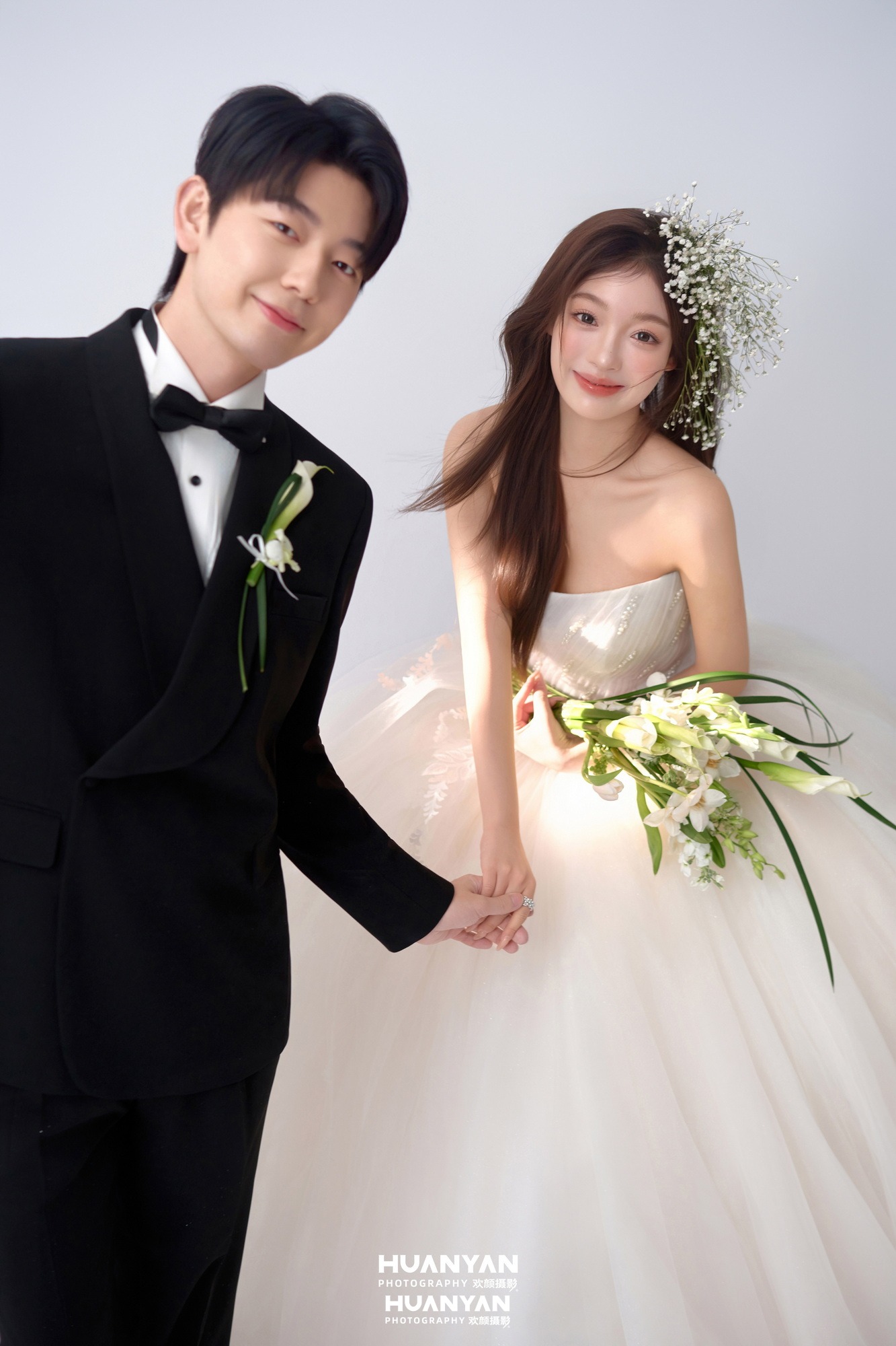 满天星语：韩式温柔婚纱照室内影棚实拍