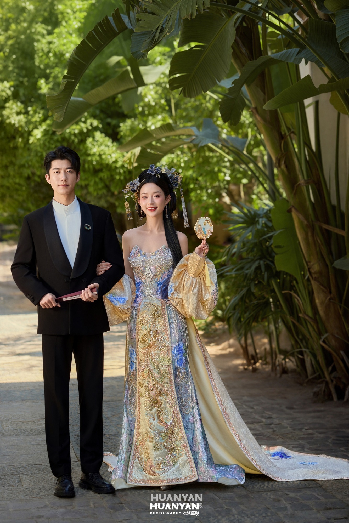 金步摇客片第7张｜新中式婚纱照，摄于古镇水乡