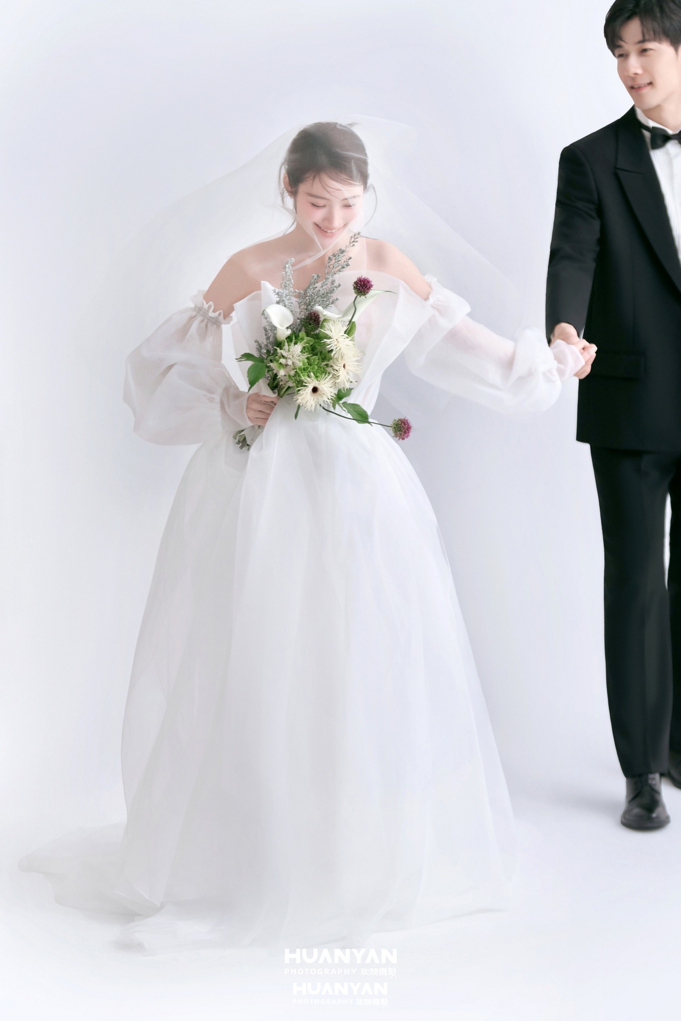 室内影棚韩式温柔婚纱照实拍（郁香小叙系列）