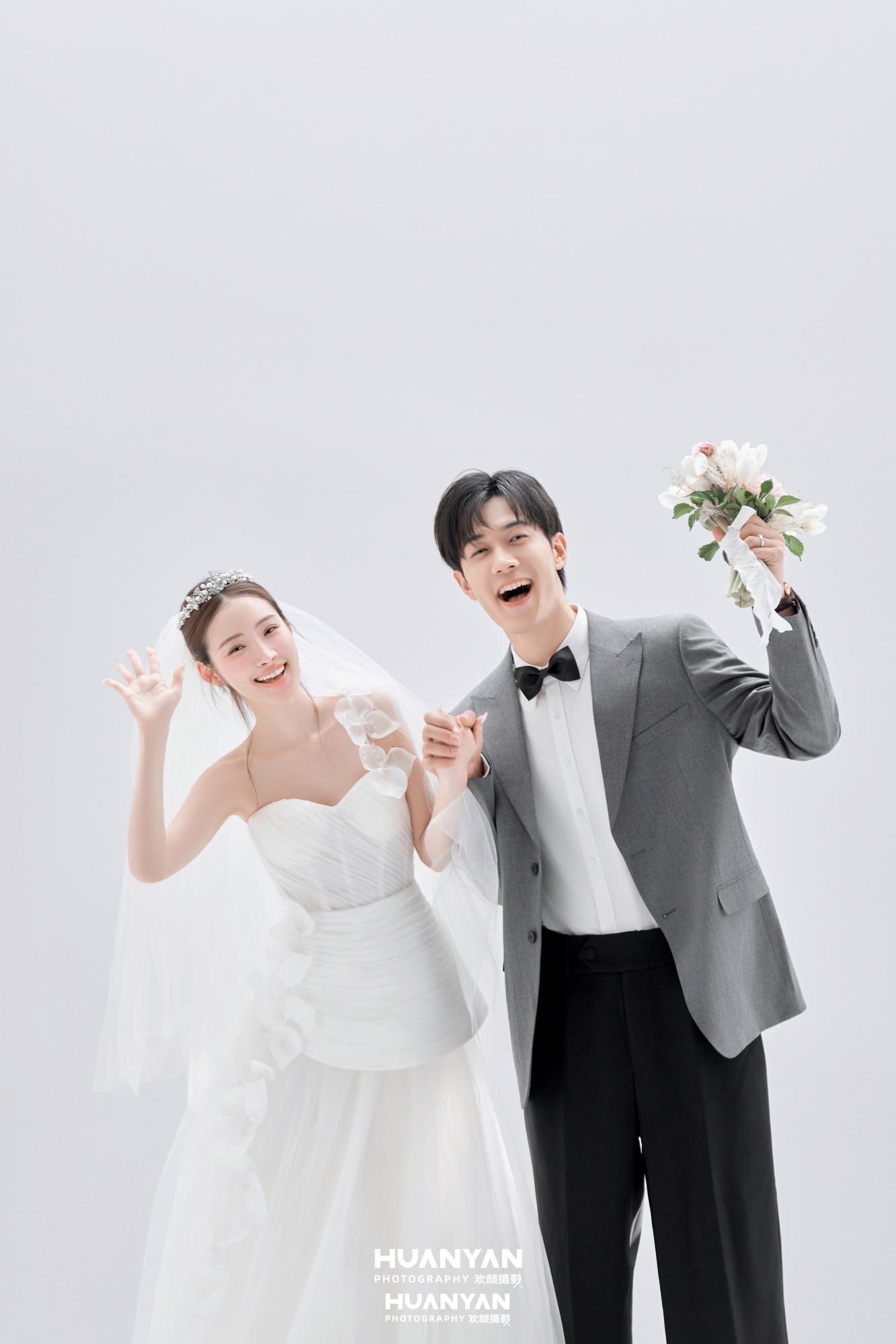 室内影棚韩式温柔婚纱照实拍（花环絮语系列）
