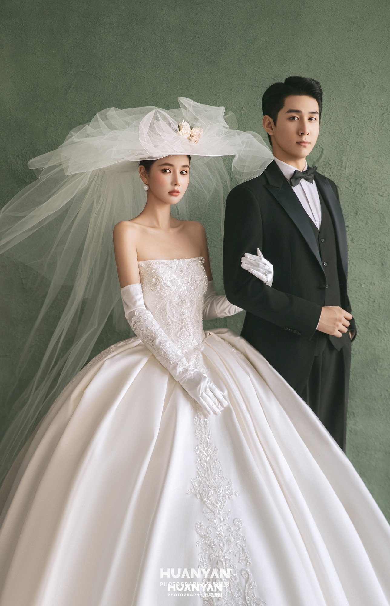 室内影棚韩式温柔婚纱照实拍（青帷之下系列）