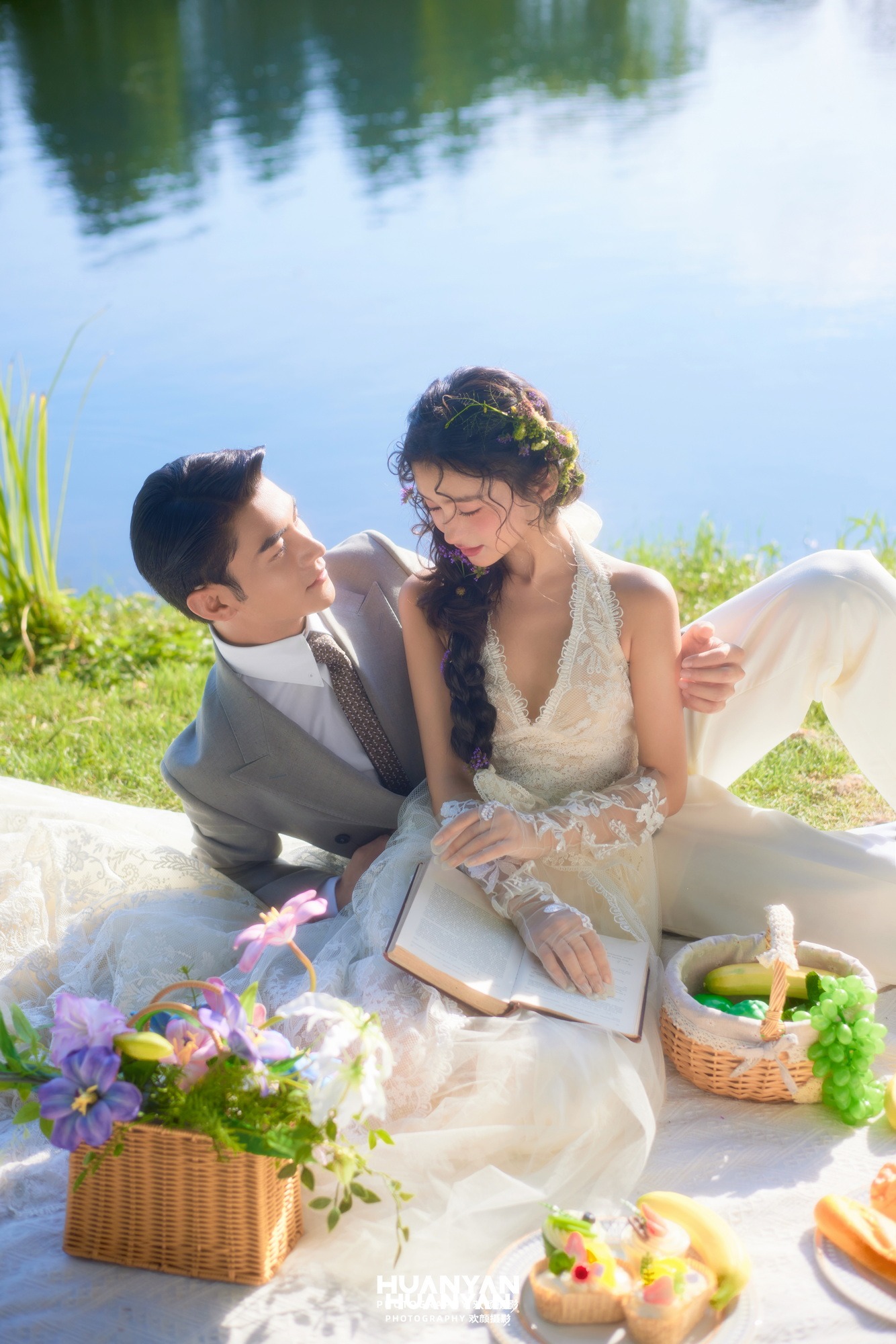 清新自然婚纱照 · 户外自然场景 · 湖畔食光客片