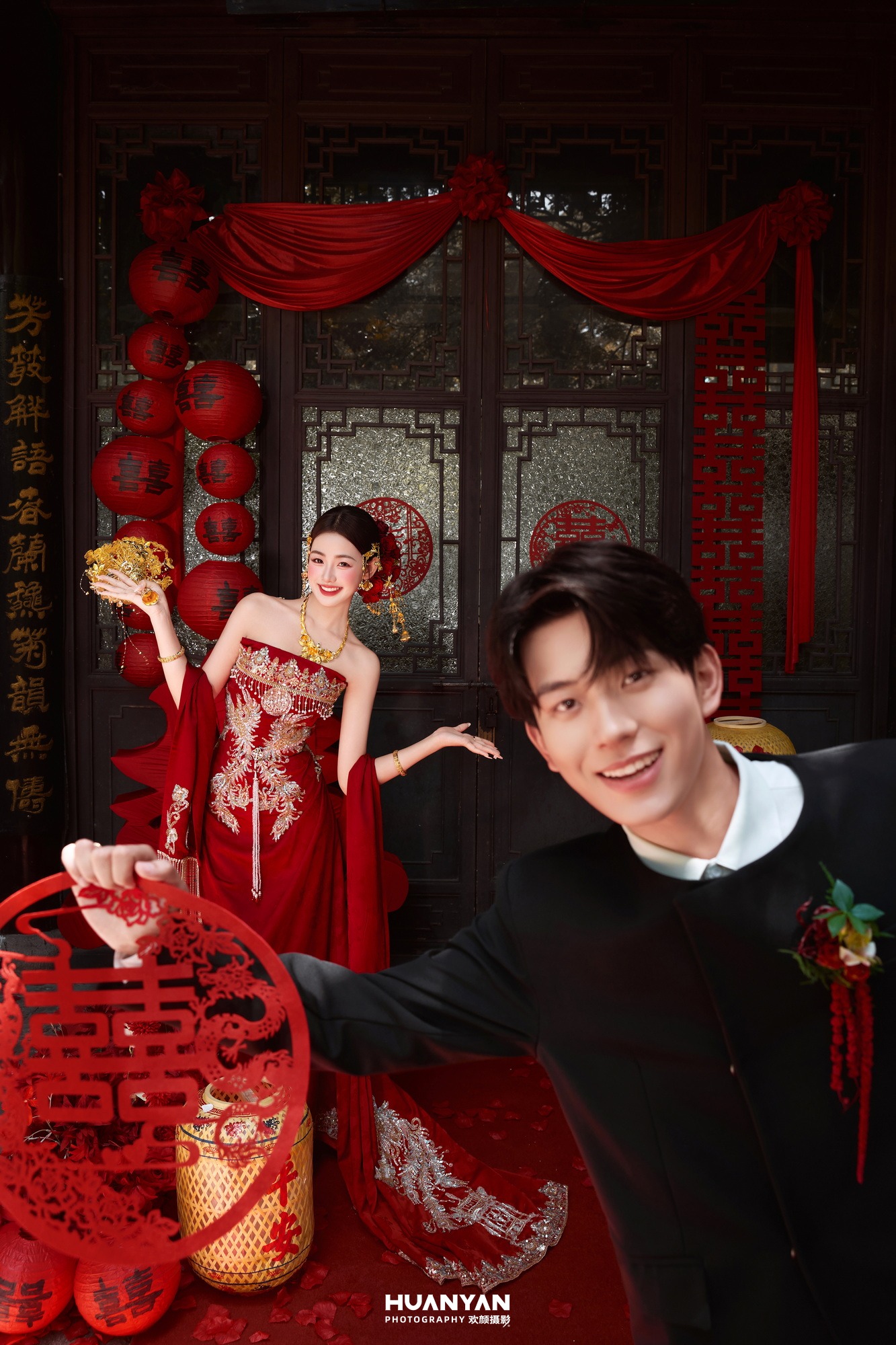 古镇水乡中式喜嫁婚纱照实拍（抱囍而归系列）